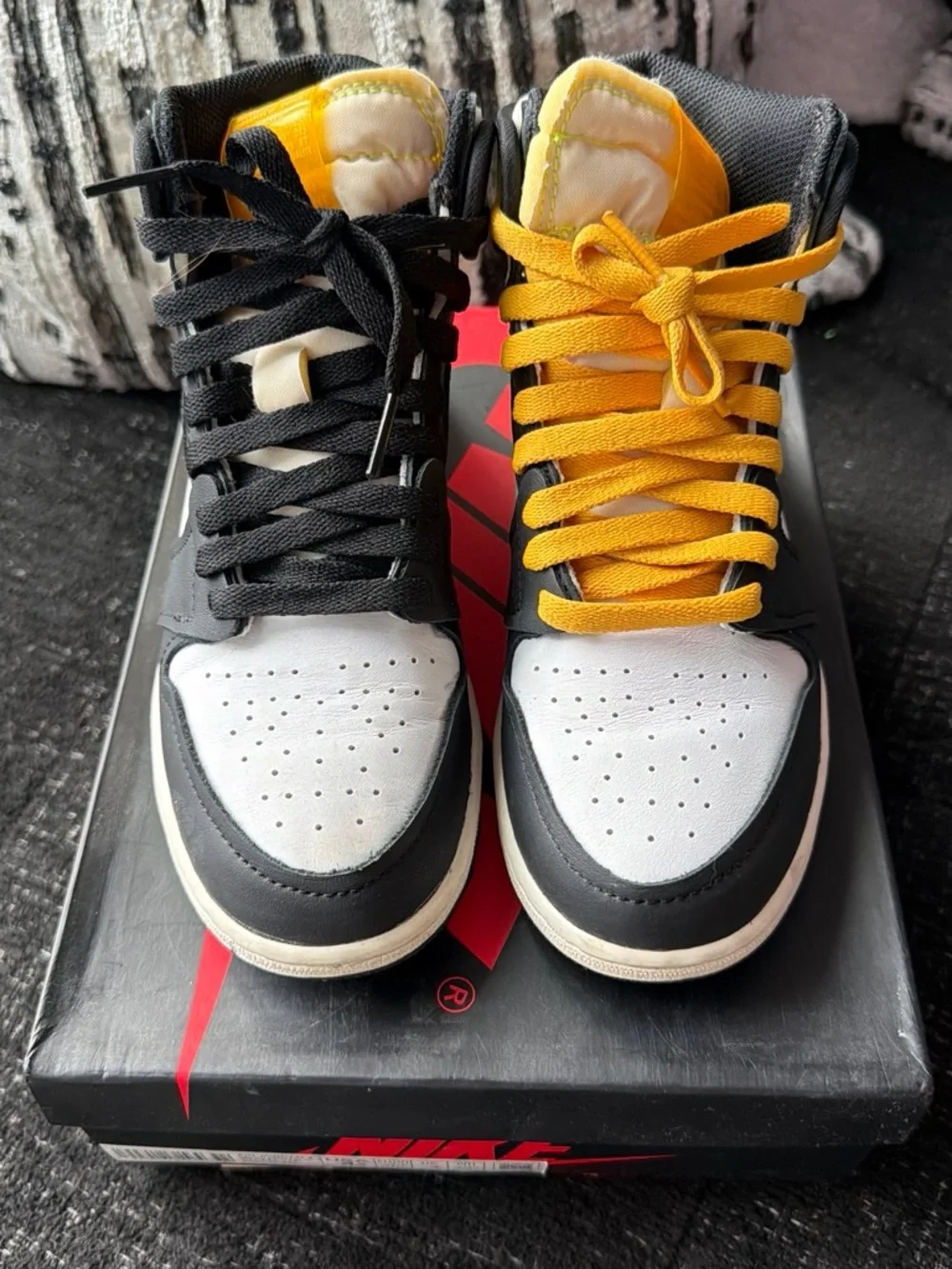 Jordan Kids Sneakers - Black, White & Yellow